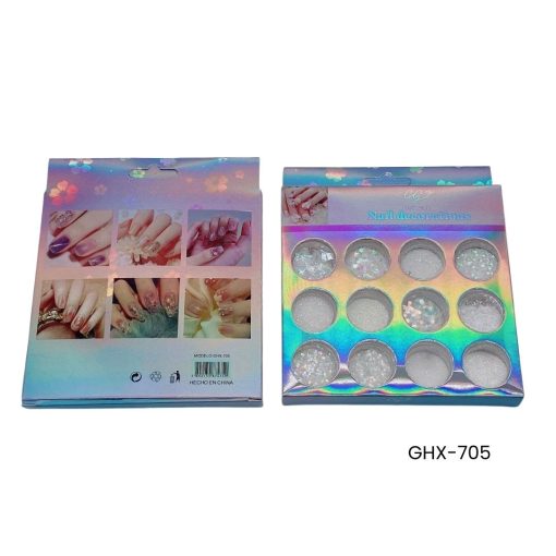 GLITTER DECORATIVO PARA UÑAS BLANCO CITY GIRL GHX-705