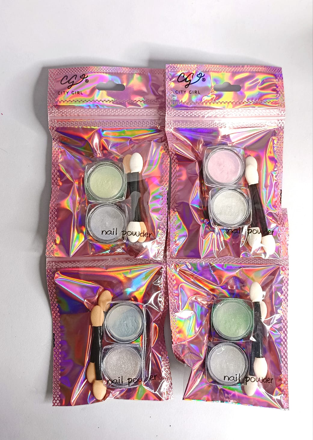 POLVOS DECORATIVOS PARA UÑAS, VARIOS TONOS CITY GIRL GO-13715