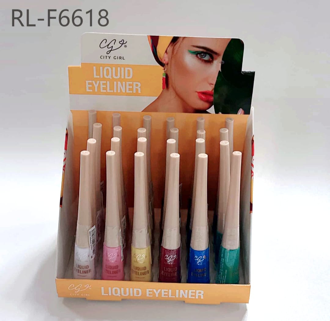 DELINEADOR LIQUIDO EN COLOR, 6 COLORES CITY GIRL RL-F6618*288