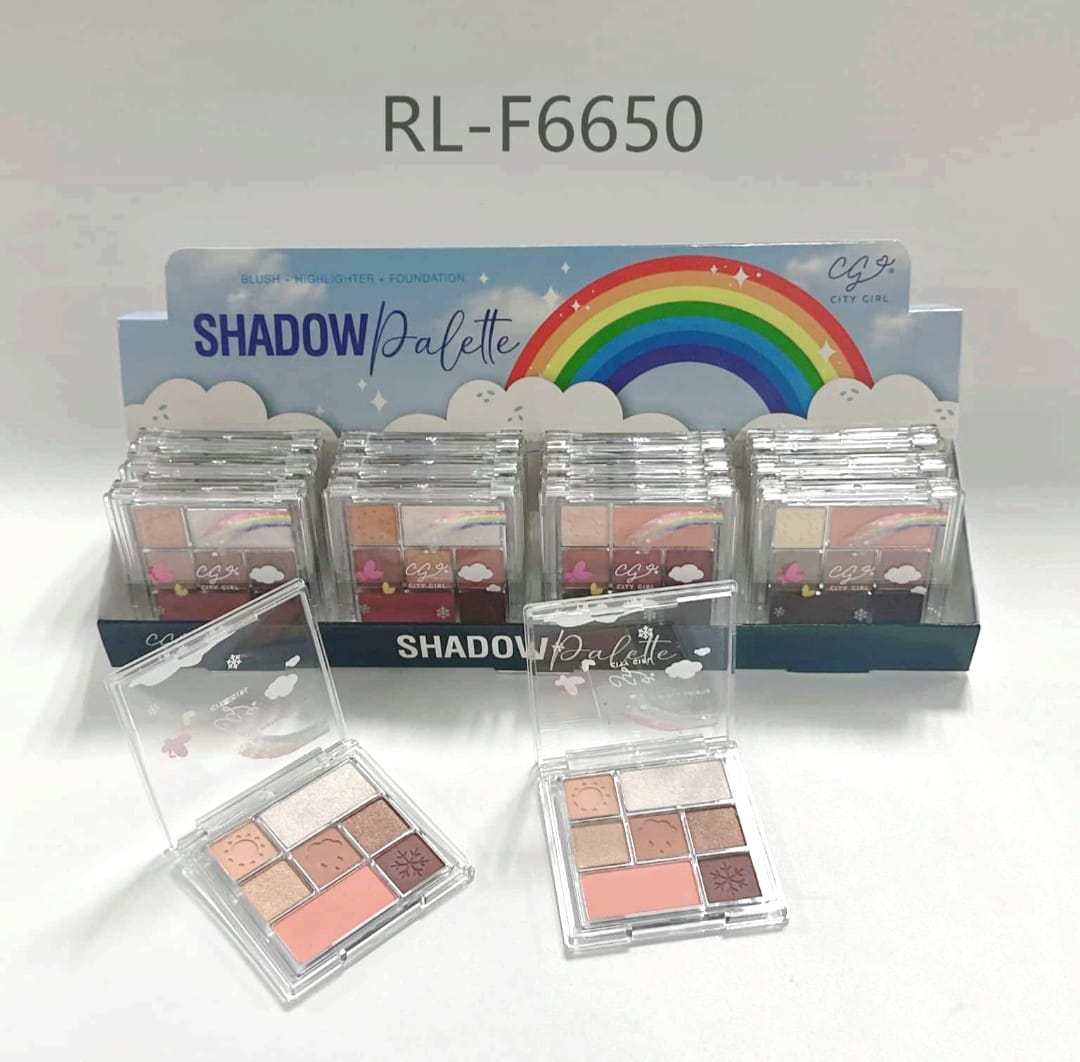 PALETA DE SOMBRA 7 COLORES, 4 TONOS CITY GIRL (APROBADO POR ANMAT) RL-F6650*288