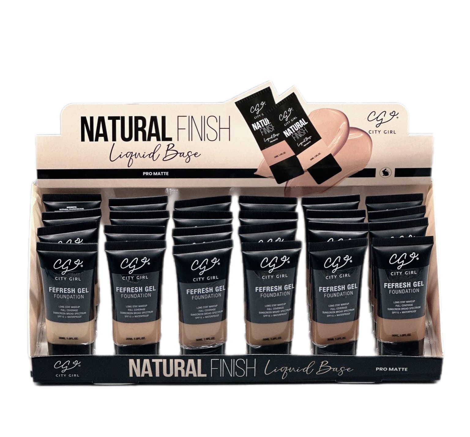 BASE LIQUIDA PRO MATTE, (DISPONIBLE TONO 5 Y 6) CITY GIRL (APROBADA POR ANMAT) RL-F6603