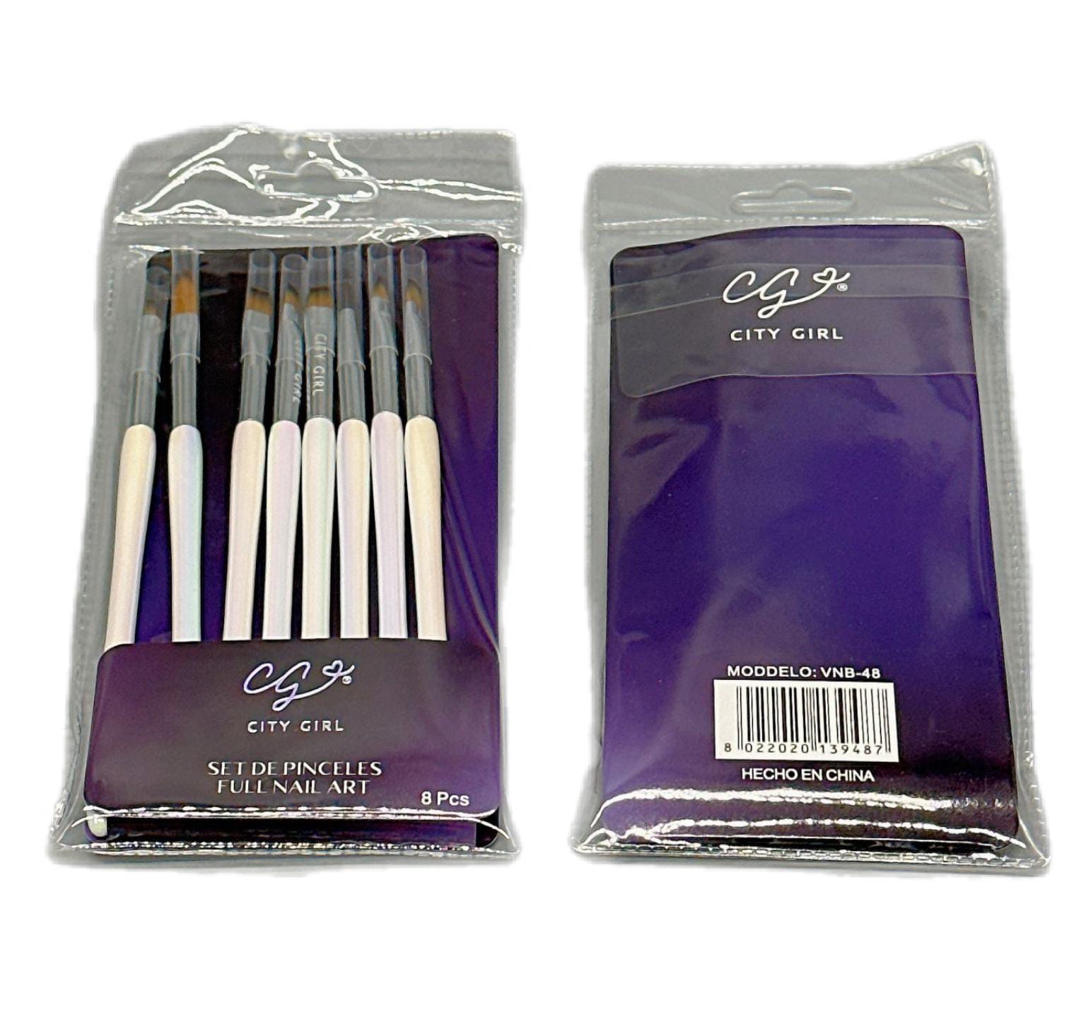 SET DE PINCELES PARA NAIL ART CITY GIRL VNB-48*300