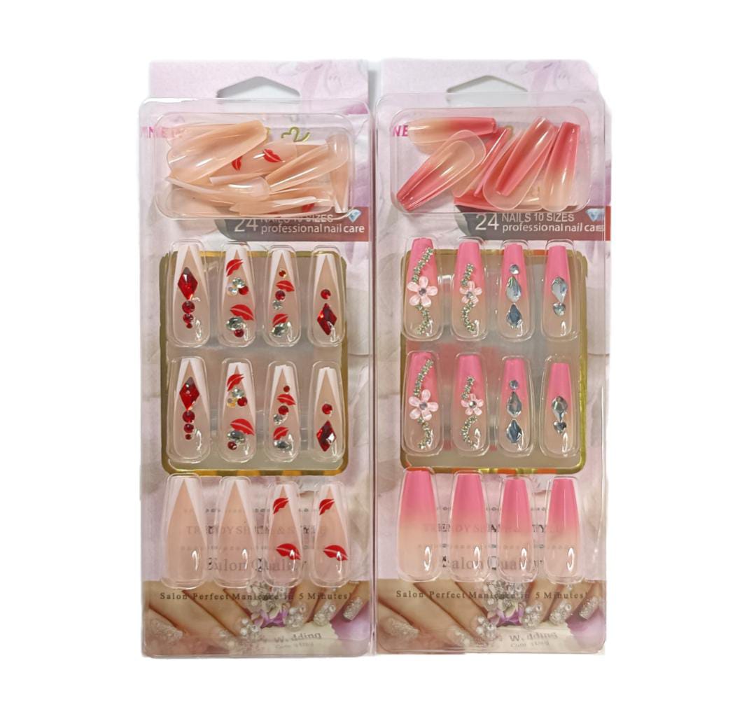 UÑAS PRESS ON, 24PCS, VARIOS MODELOS CITY GIRL HD-13301*720