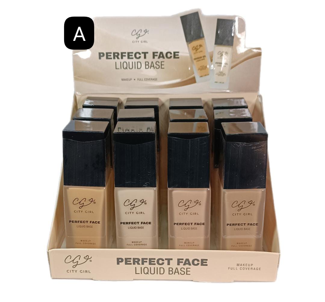 BASE DE MAQUILLAJE, CAJA A Y CAJA B, 8 COLORES (APROBADA POR ANMAT) CITY GIRL RL-F6601*144