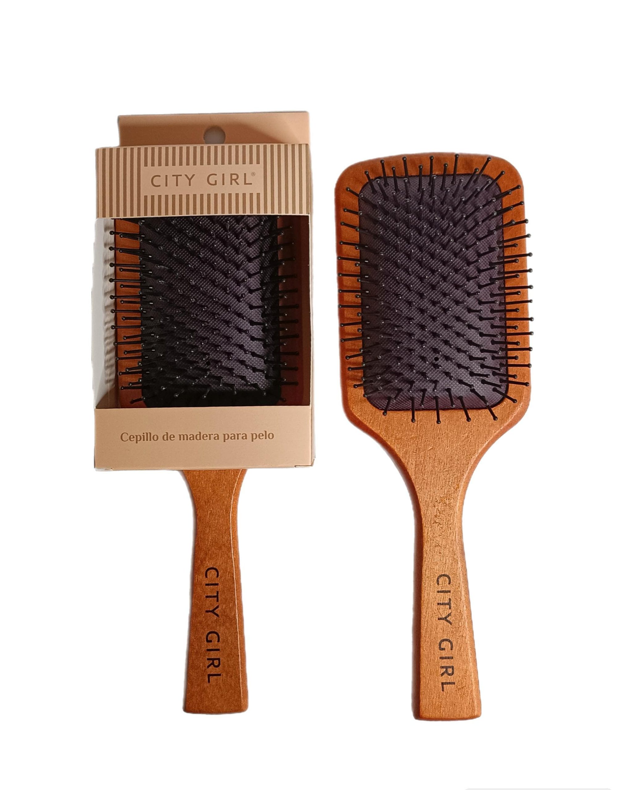 CEPILLO DE MADERA PARA PELO CITY GIRL KY5005*120