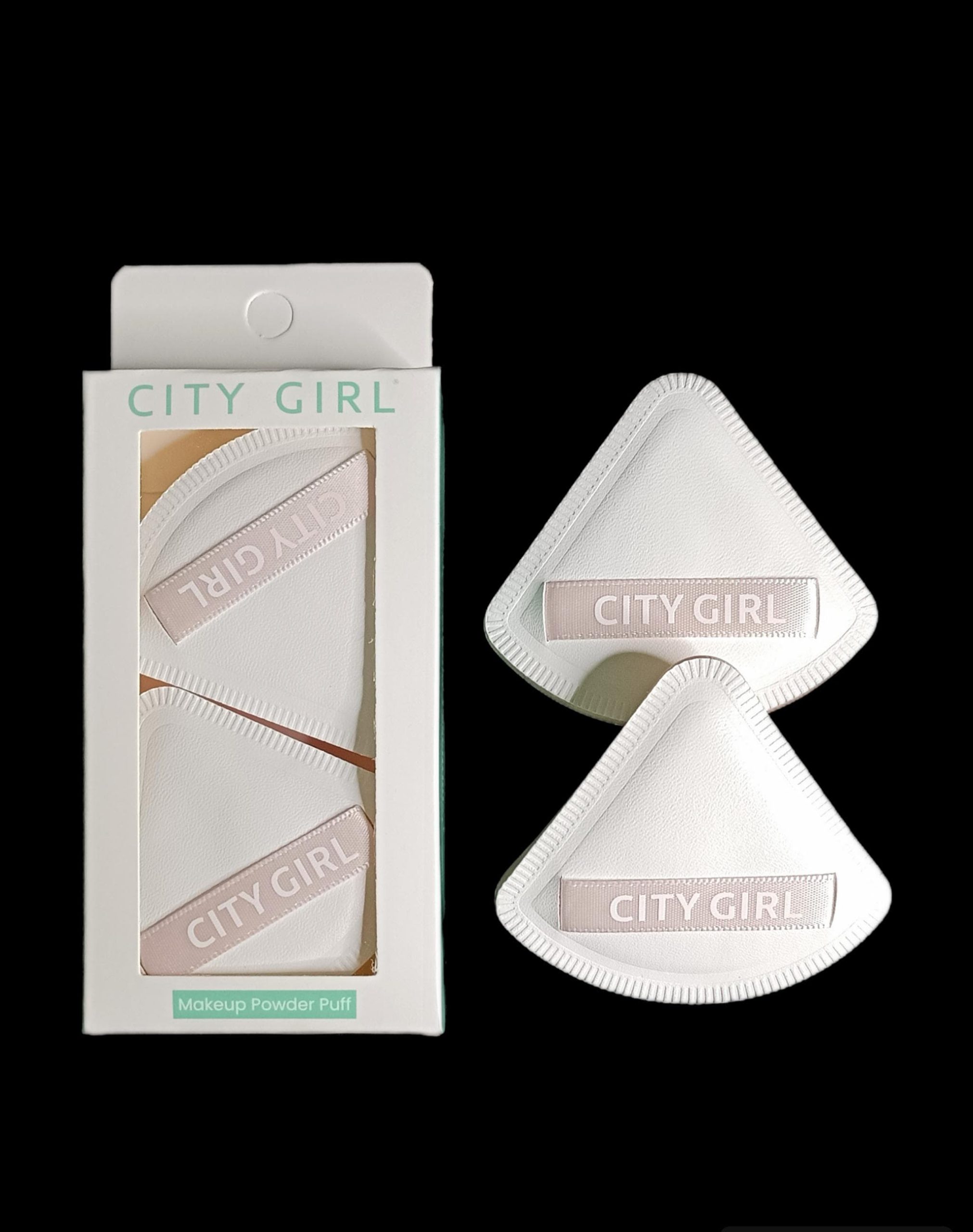 ESPONJA DE MAQUILLAJE PLANA EN FORMA DE GOTA, X2 UNI CITY GIRL FPL-0904*600