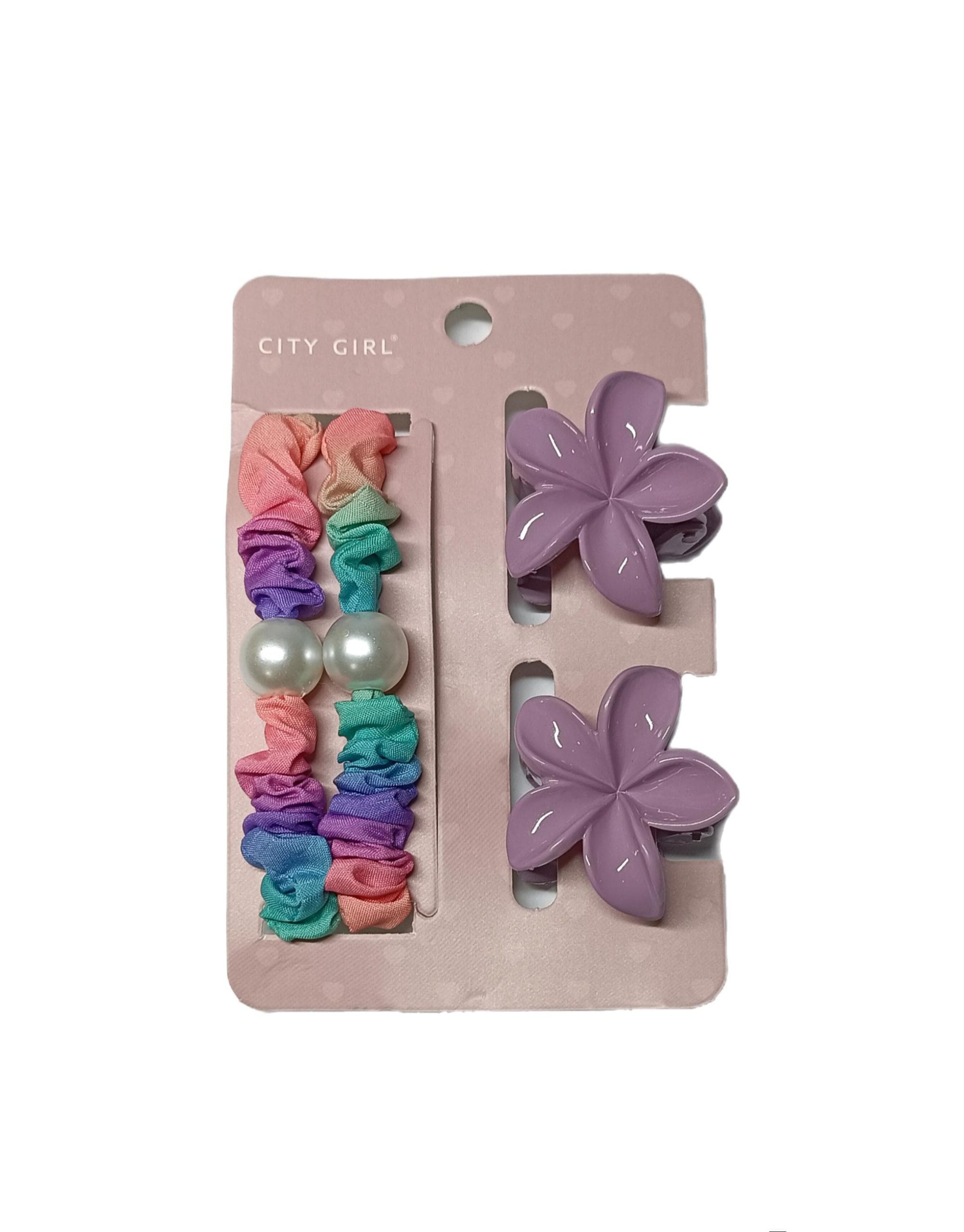 BLISTER COLITAS CON PERLA + FLOR, 5 COLORES CITY GIRL 3720-26*600