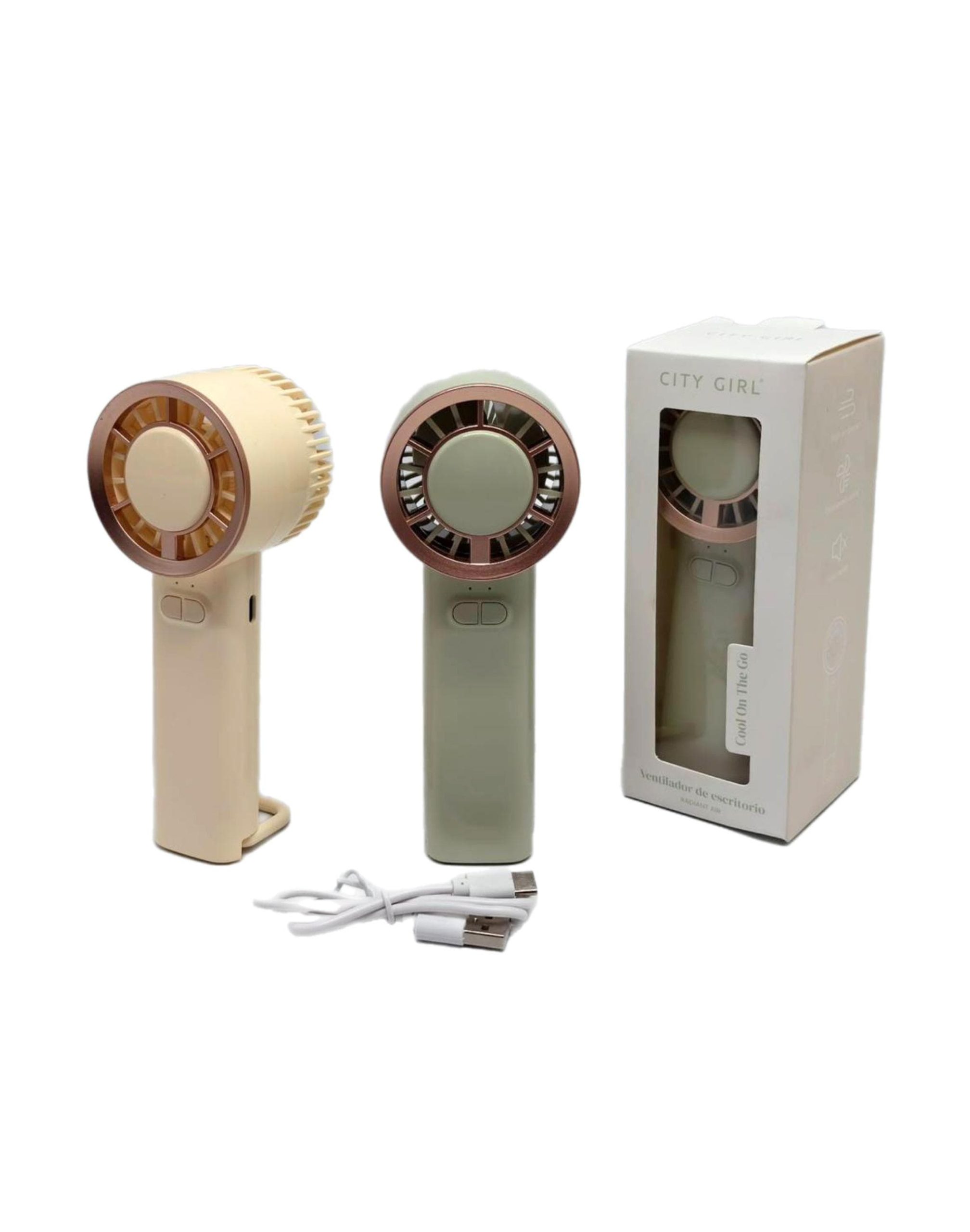 VENTILADOR PORTATIL, 2 COLORES CITY GIRL D906-1*120