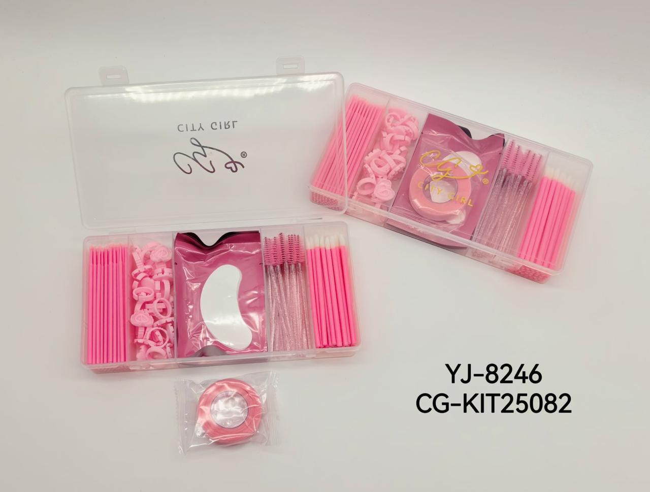 KIT DE INSUMOS DE PESTAÑAS PROFESIONALES CITY GIRL YJ-8246