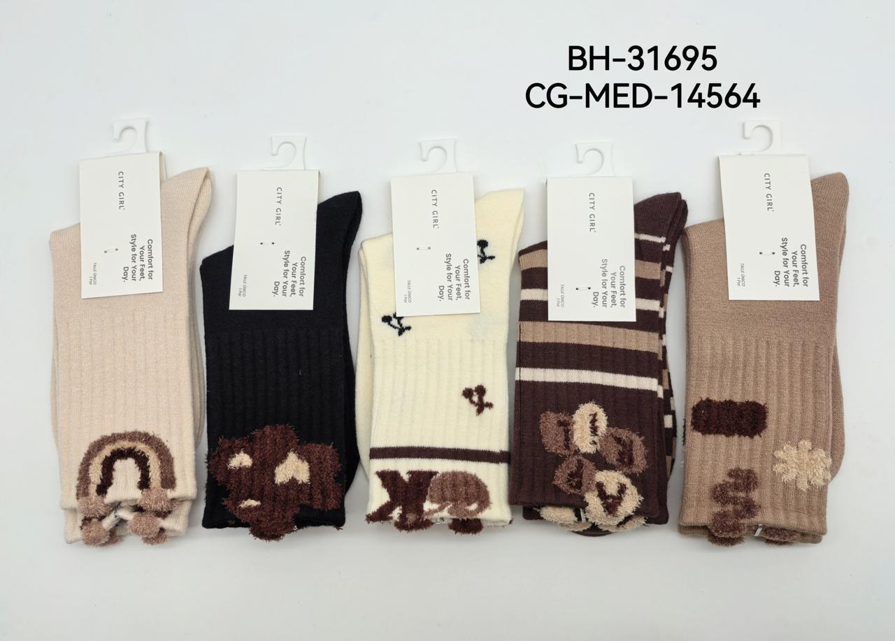 MEDIAS, VARIOS COLORES Y DISEÑOS X10 PCS CITY GIRL BH-31695*500