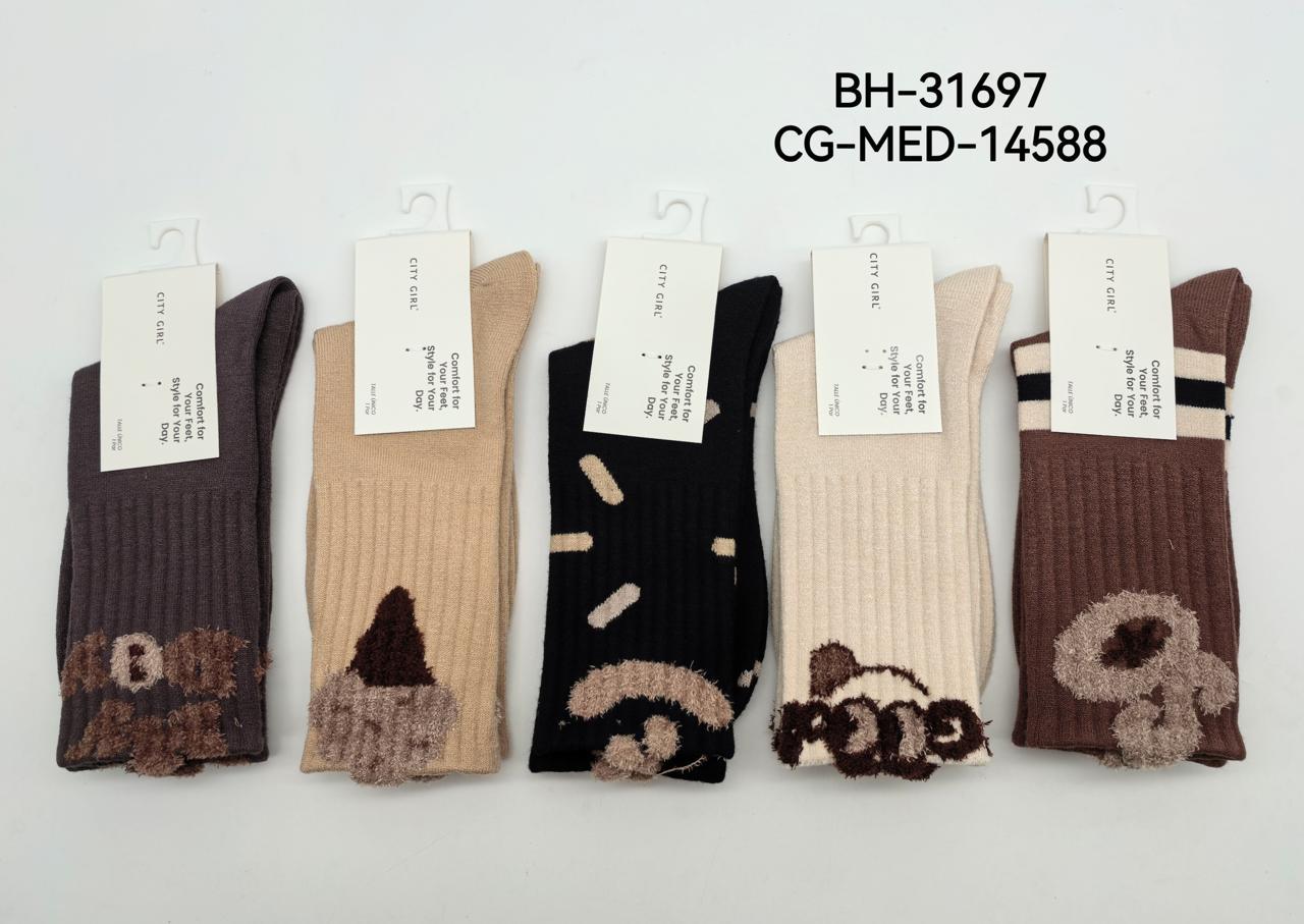 MEDIAS, VARIOS COLORES Y DISEÑOS X10 PCS CITY GIRL BH-31697*500