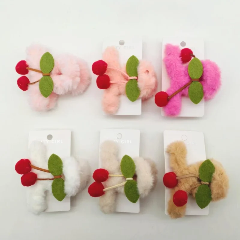 BROCHES DE PELUCHITO CHERRY, VARIOS COLORES CITY GIRL B-3605-15