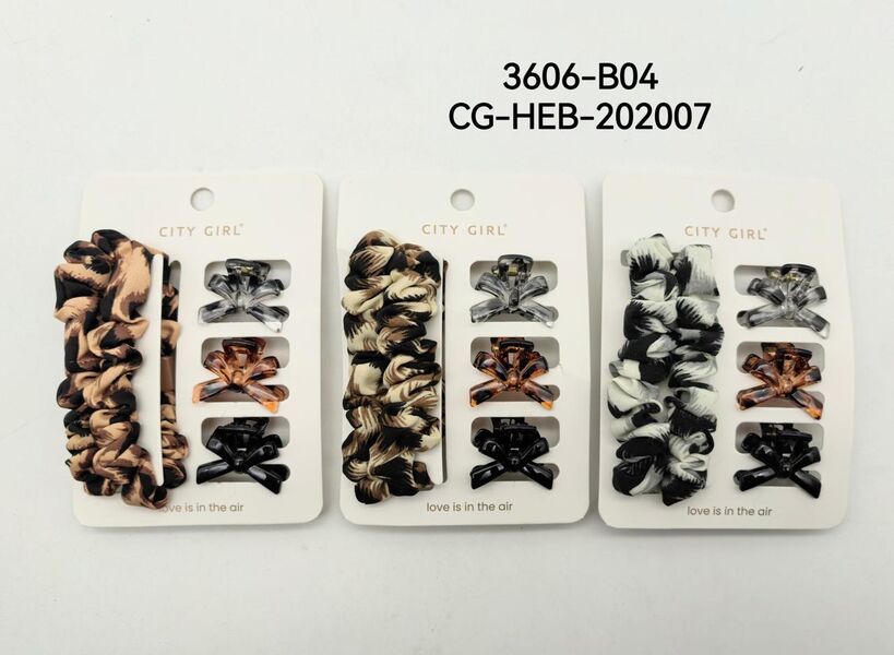 KIT DE COLITAS + BROCHECITOS ANIMAL PRINT 3606-B04*720