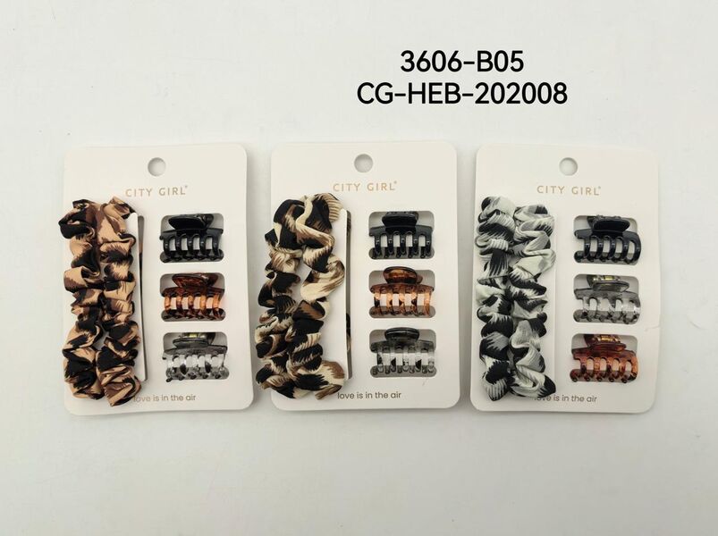 KIT DE COLITAS + BROCHECITOS ANIMAL PRINT 3606-B05*720
