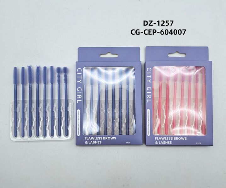 SET DE CEPILLOS DE MAQUILLAJE PARA PESTANAS Y CEJAS CITY GRIL DZ-1257