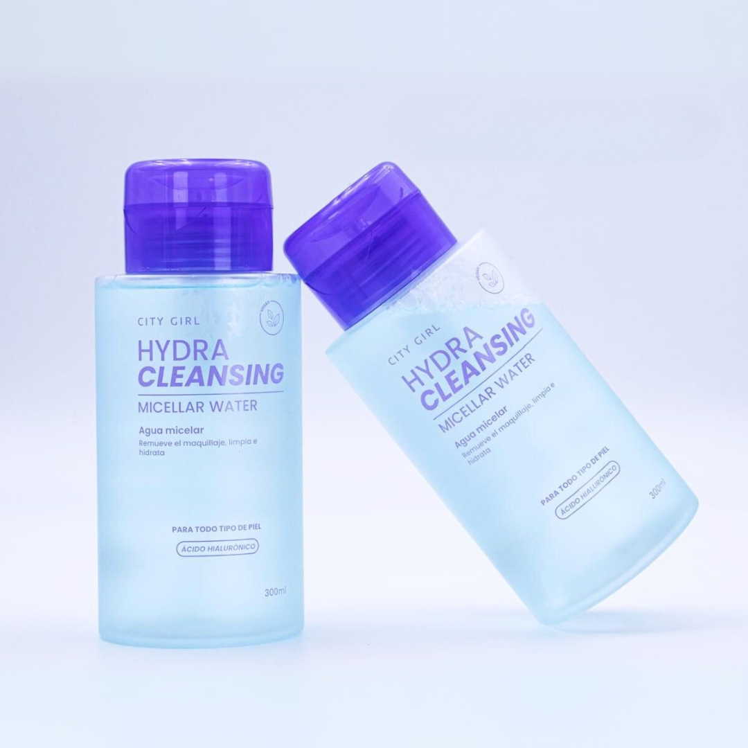 AGUA MICELAR CON ÁCIDO HIALURÓNICO 300ML (PARA TODO TIPO DE PIEL) CITY GIRL CG-DES-502071-2*48
