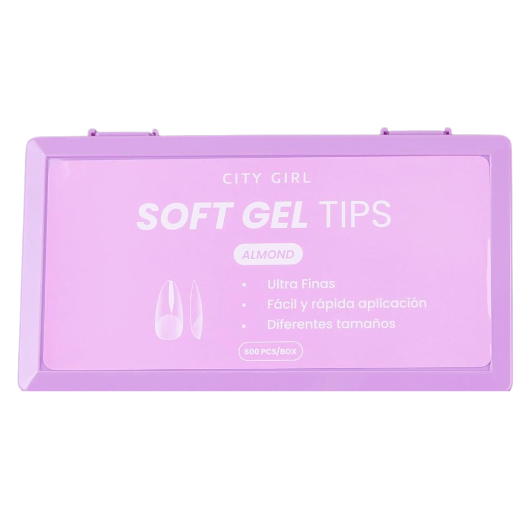 TIPS SOFT GEL ALMENDRA 600PCS – CITY GIRL JPT-H604