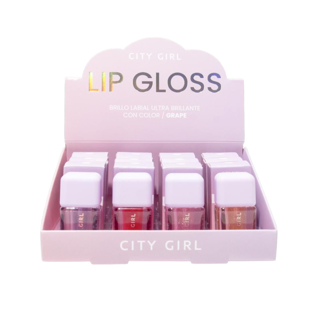 MINI LIP GLOSS CON BRILLO CITY GIRL RL-12182*256