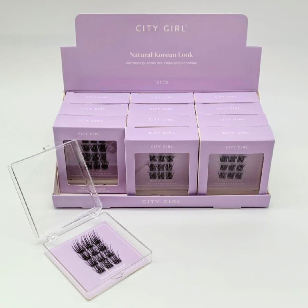 PESTAÑAS POSTIZAS ABANICO ‘MODERN NATURAL’ ESTILO COREANO CITY GIRL YJ-8247-6