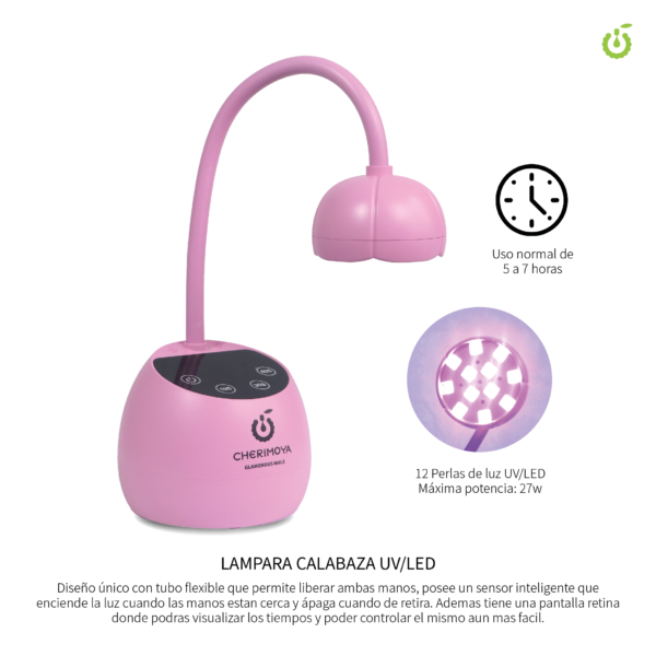 Lampara/ Cabina Inalambrica Rosa UV/Led 27W -BH003385