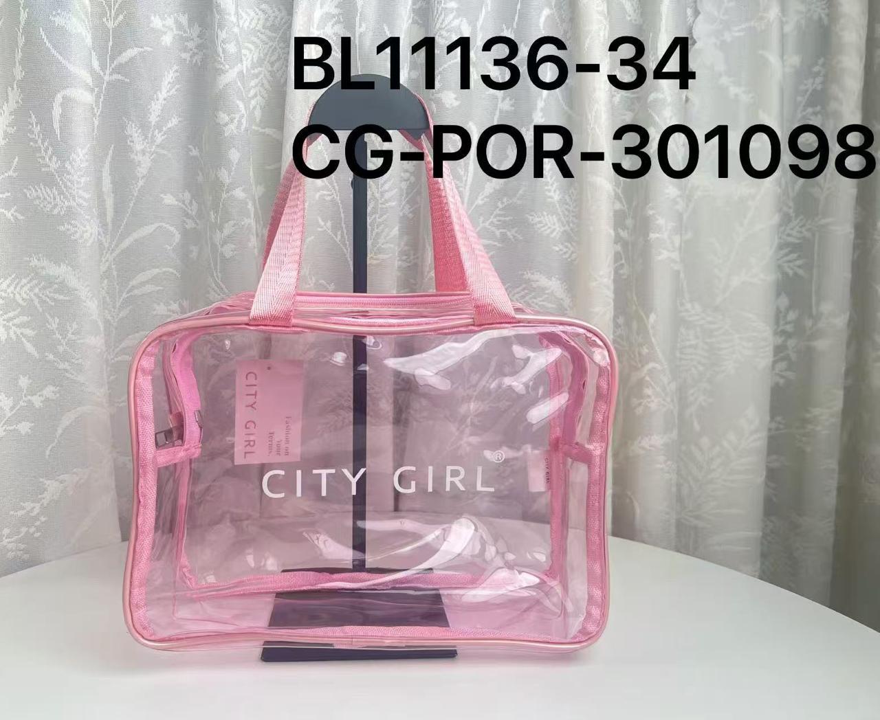 BOLSO ROSA TRANSPARENTE CITY GIRL BL11136-34*120