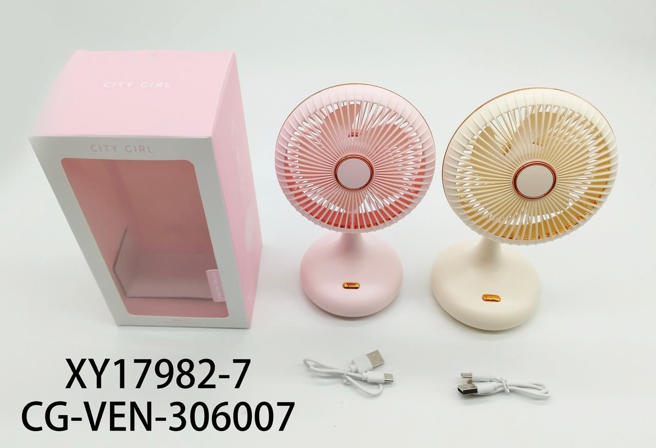 VENTILADOR PORTATIL, 2 COLORES CITY GIRL XY17982-7*72