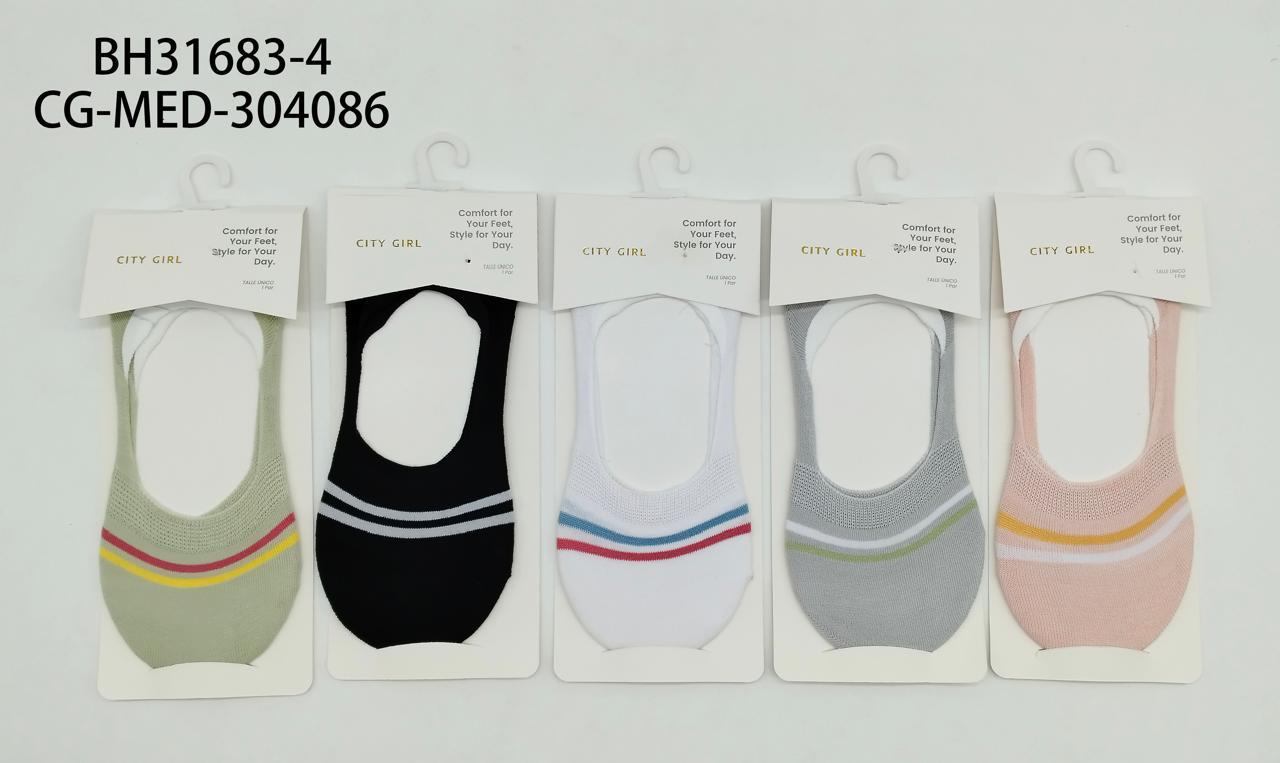 MEDIAS SOQUETES, 5 COLORES X10 PCS CITY GIRL BH31683-4*500