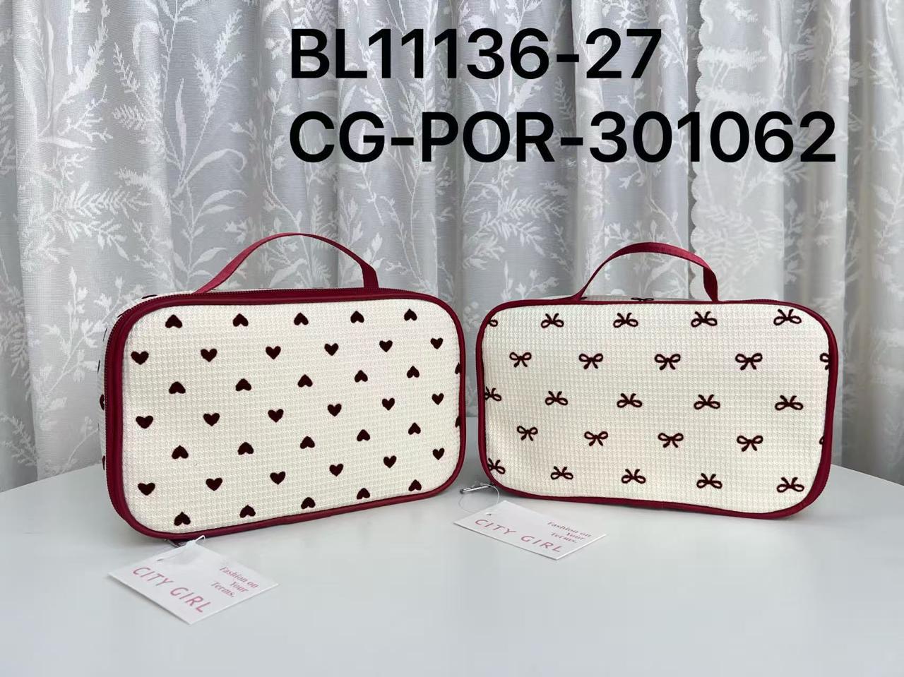 PORTA COSMÉTICOS "MOÑOS Y CORAZONES" CITY GIRL BL11136-27*200