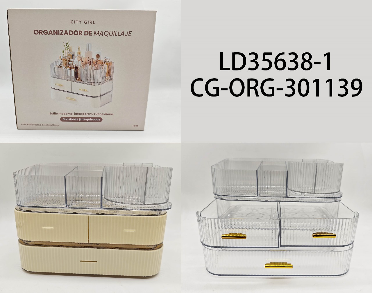 ORGANIZADOR DE MAQUILLAJE CITY GIRL LD35638-1*6