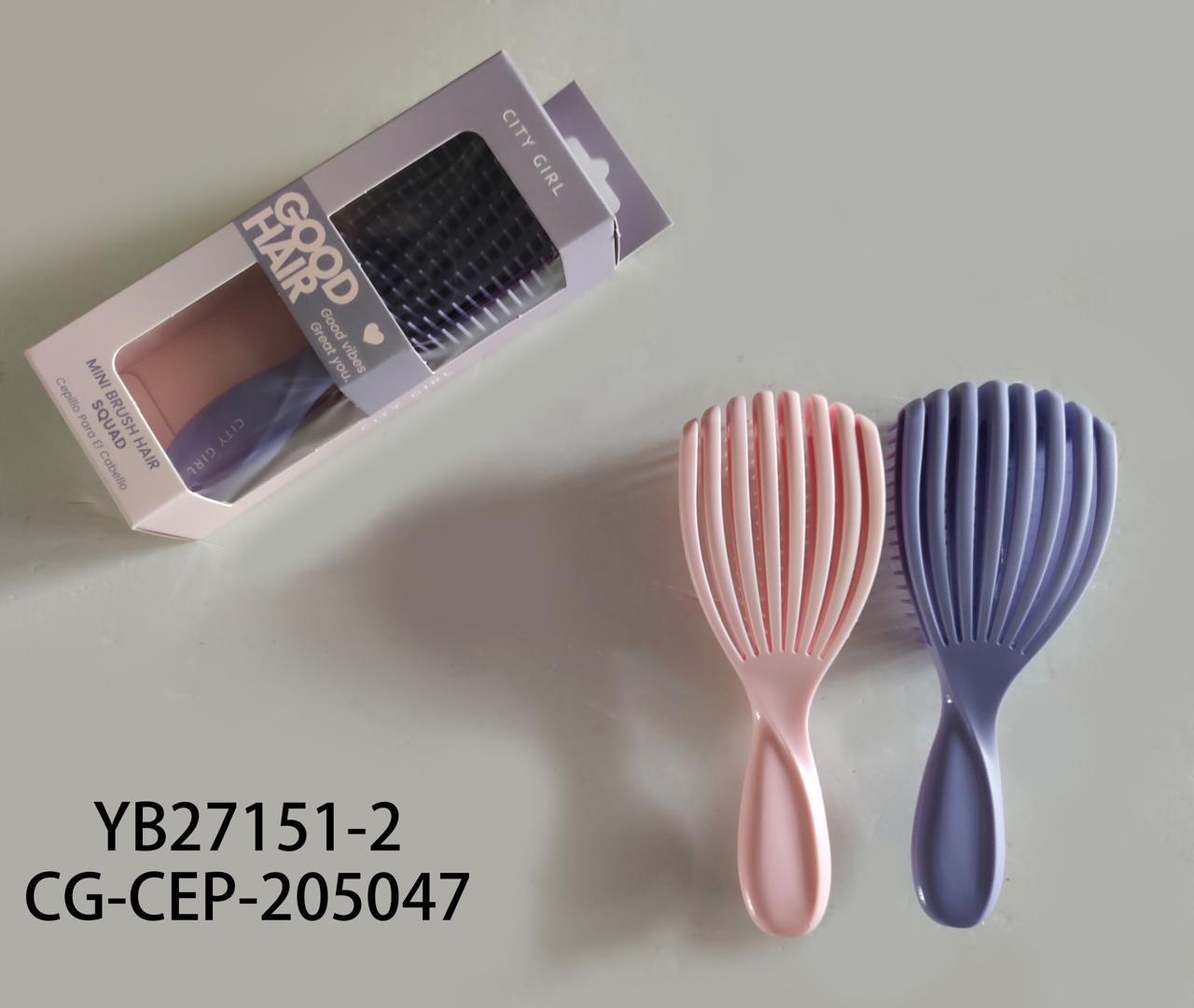 CEPILLO PARA EL PELO, 2 COLORES CITY GIRL YB27151-2*144