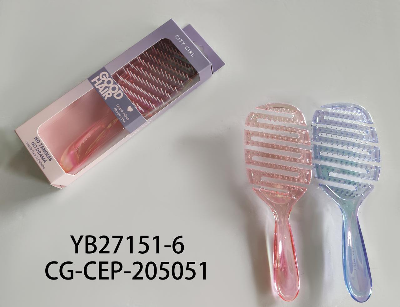 CEPILLO PARA EL PELO, 2 COLORES CITY GIRL YB27151-6*144