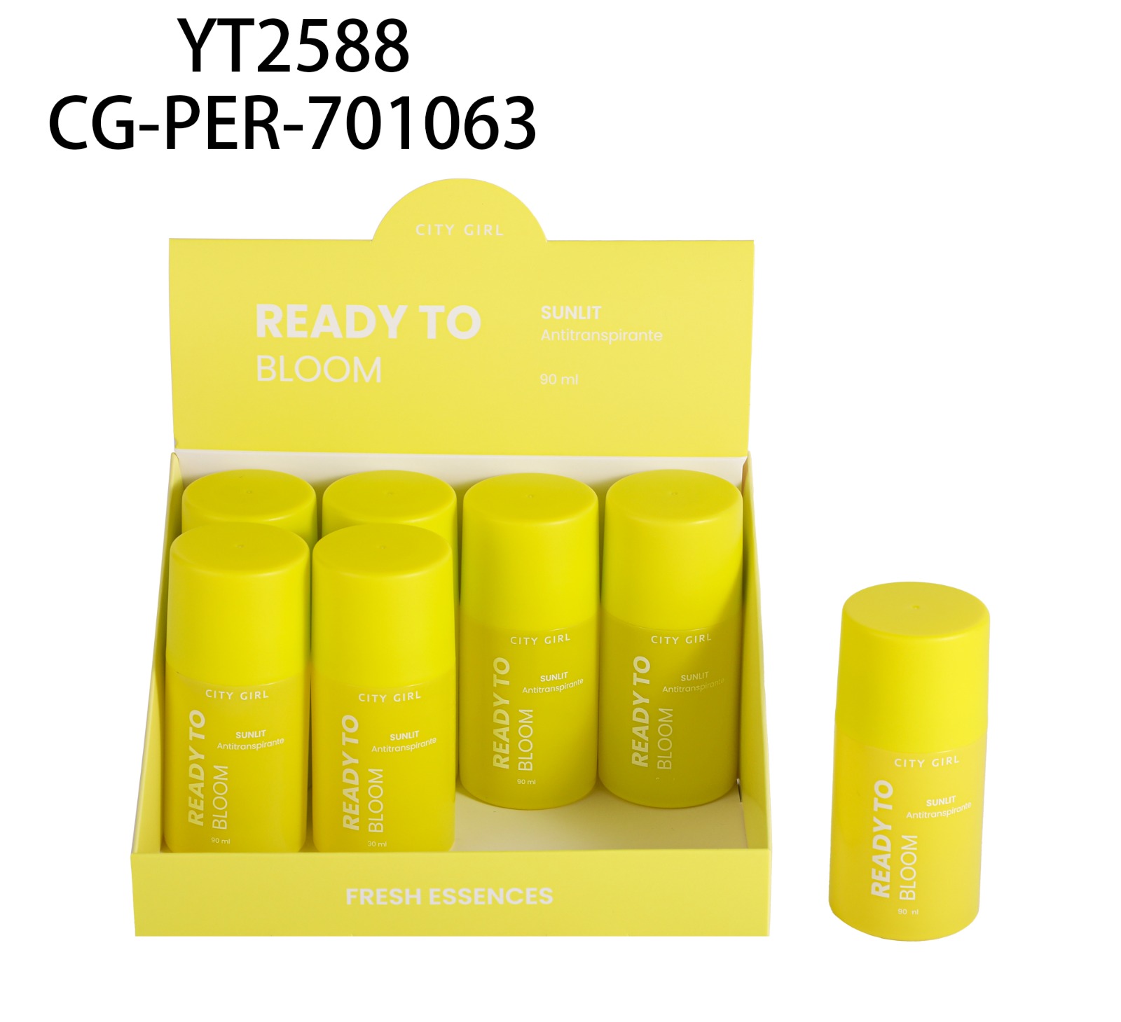 DESODORANTE ANTITRANSPIRANTE EN ROLL-ON “SUNLIT” 90ML CITY GIRL YT2588*96