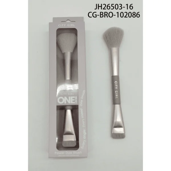 BROCHA DUO PARA BASE Y POLVOS CITY GIRL JH26503-16