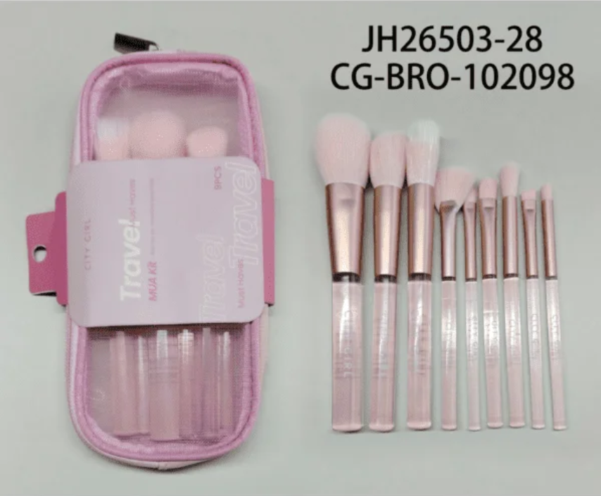 SET DE VIAJE DE BROCHAS PARA MAQUILLAJE – 9PCS JH26503-28