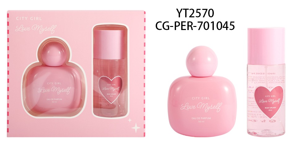 KIT DE PERFUME 50ML + BODY SPLASH 85ML LOVE MYSELF CITY GIRL YT2570