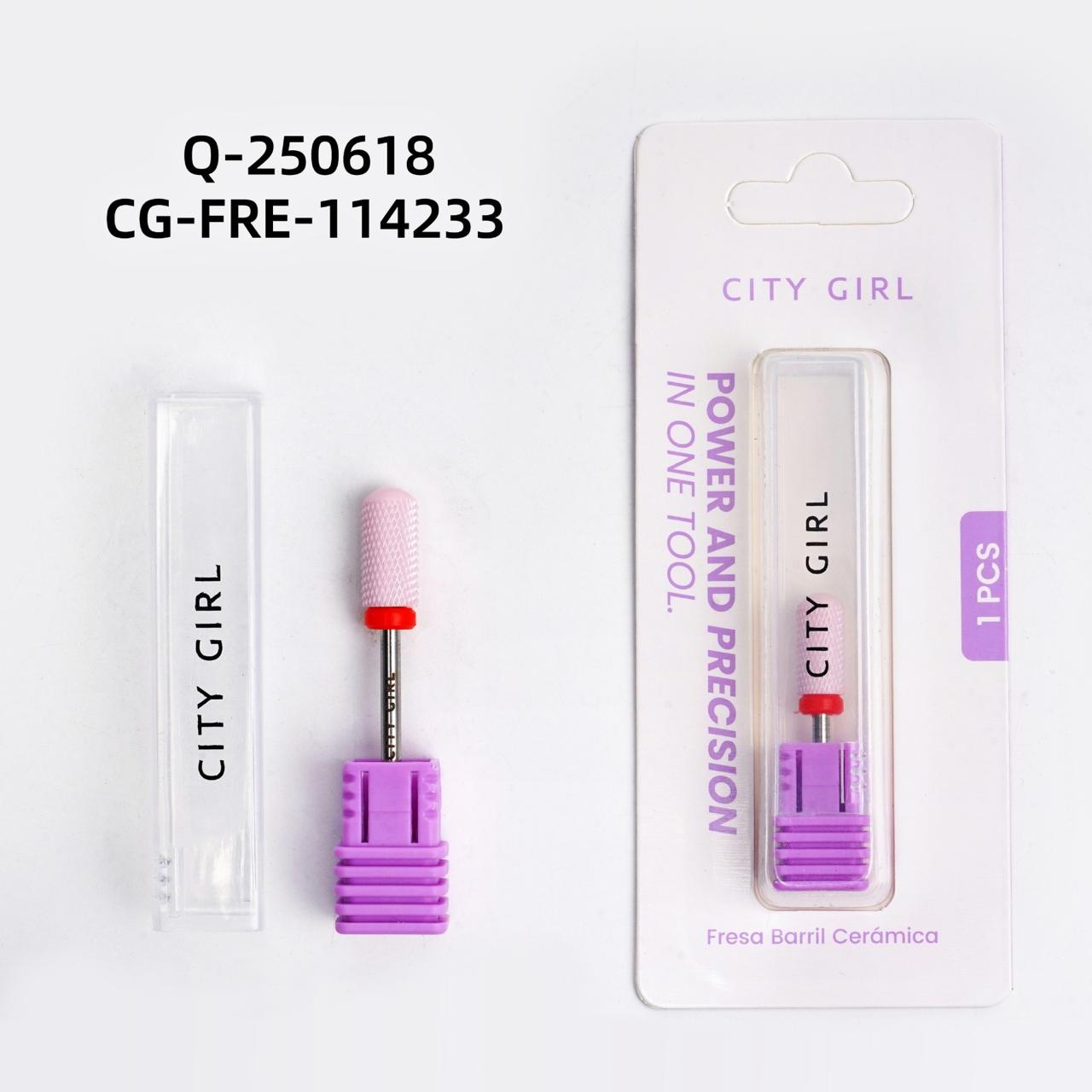 FRESA ROSA BARRIL DE CERÁMICA CINTA ROJA CITY GIRL Q-250618*1200
