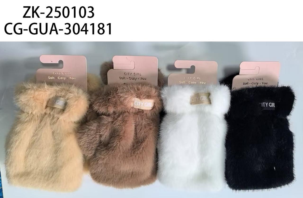 GUANTES MITONES DE PELUCHE, PAQUETE X12 PARES CITY GIRL ZK-250103*360