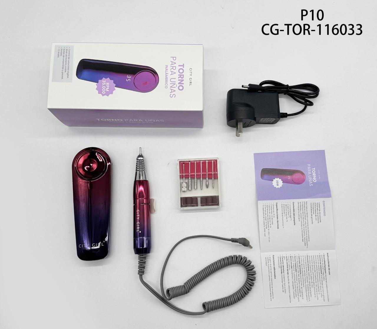 TORNO INALAMBRICO 35.000 RPM CITY GIRL P10-T*20