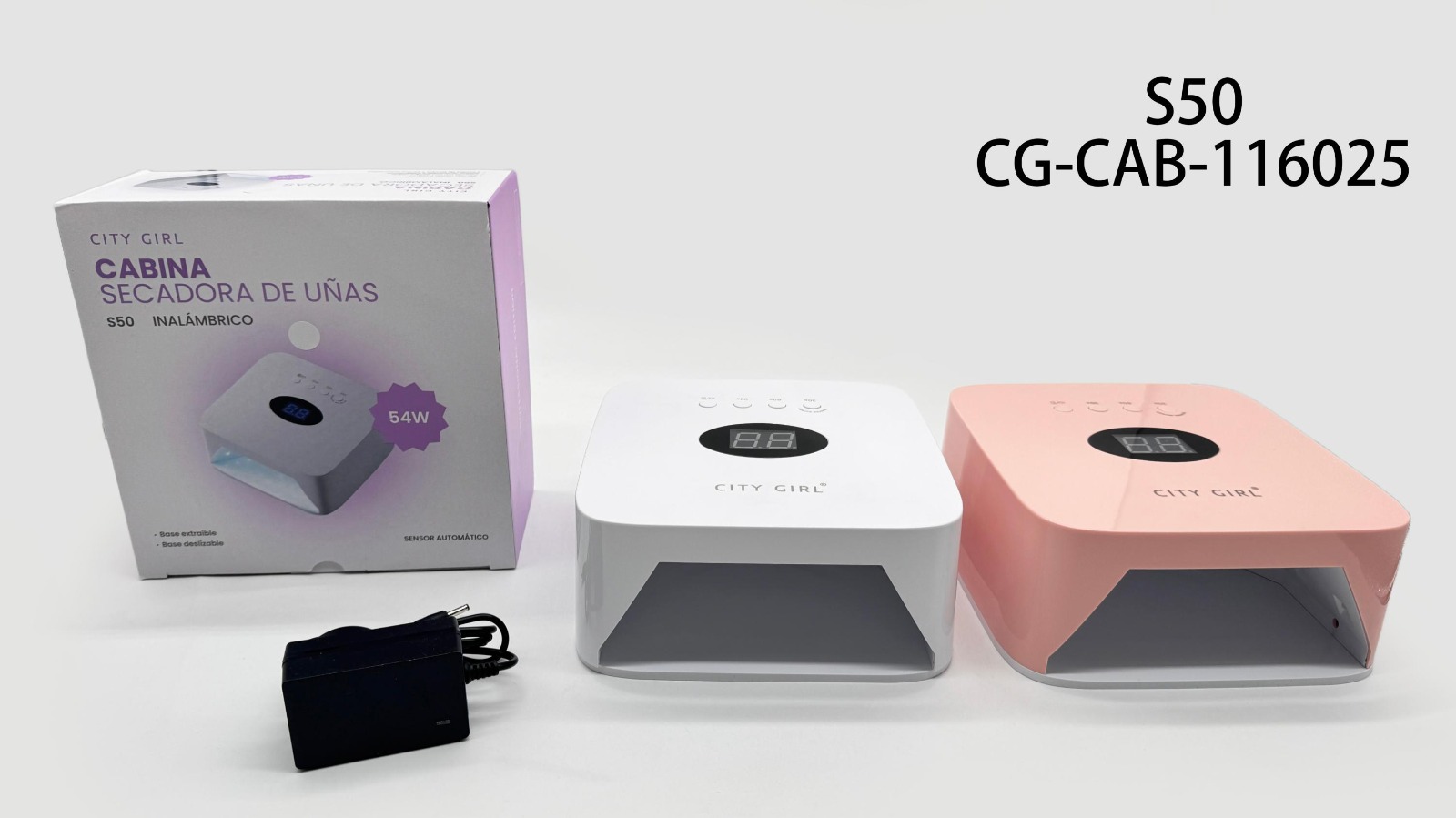 CABINA PARA UÑAS INALAMBRICA 54W, S50