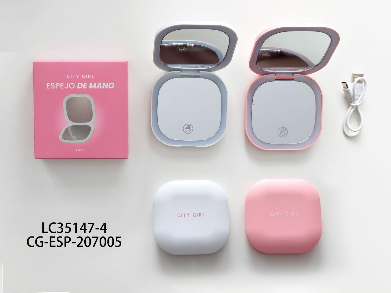 ESPEJO DE CARTERA CON LUZ CITY GIRL LC35147-4*100