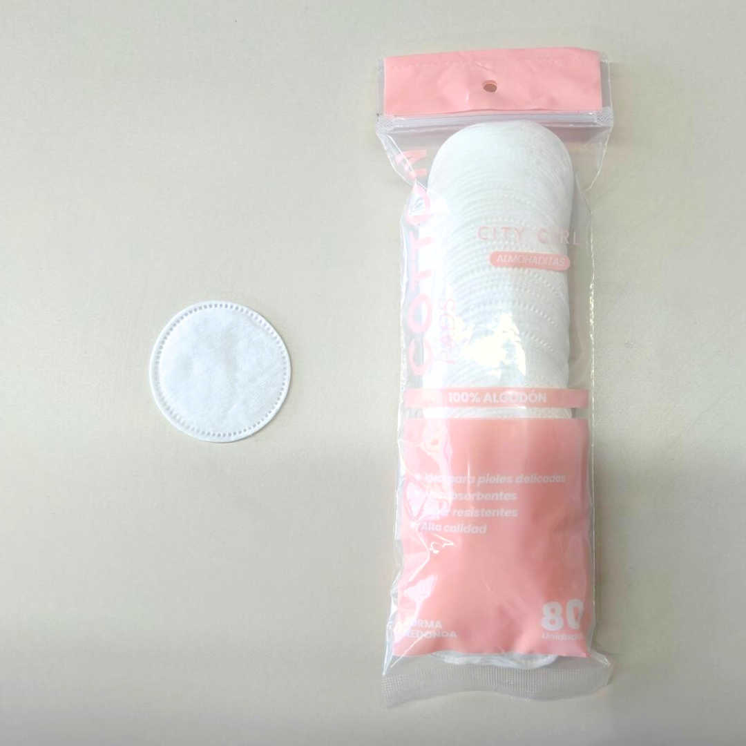 PADS DESMAQUILLANTES REDONDOS 80PCS CITY GIRL CG-956*144