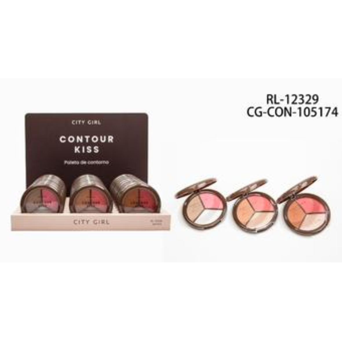 PALETA DE CONTORNO, 3 TONOS CITY GIRL RL-12329*288