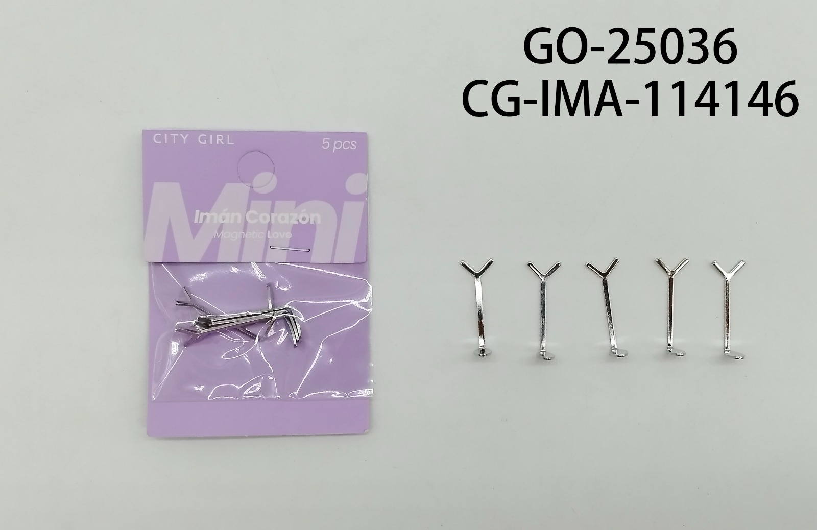 ACCESORIOS PARA IMÁN CAT EYE FORMA CORAZÓN, 5PCS CITY GIRL GO-25036*1200