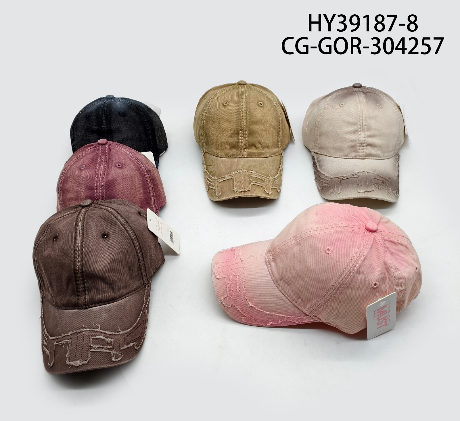 GORRA TIPO JEANS BATIK CON ROTURAS, 6 COLORES CITY GIRL HY39187-8*240