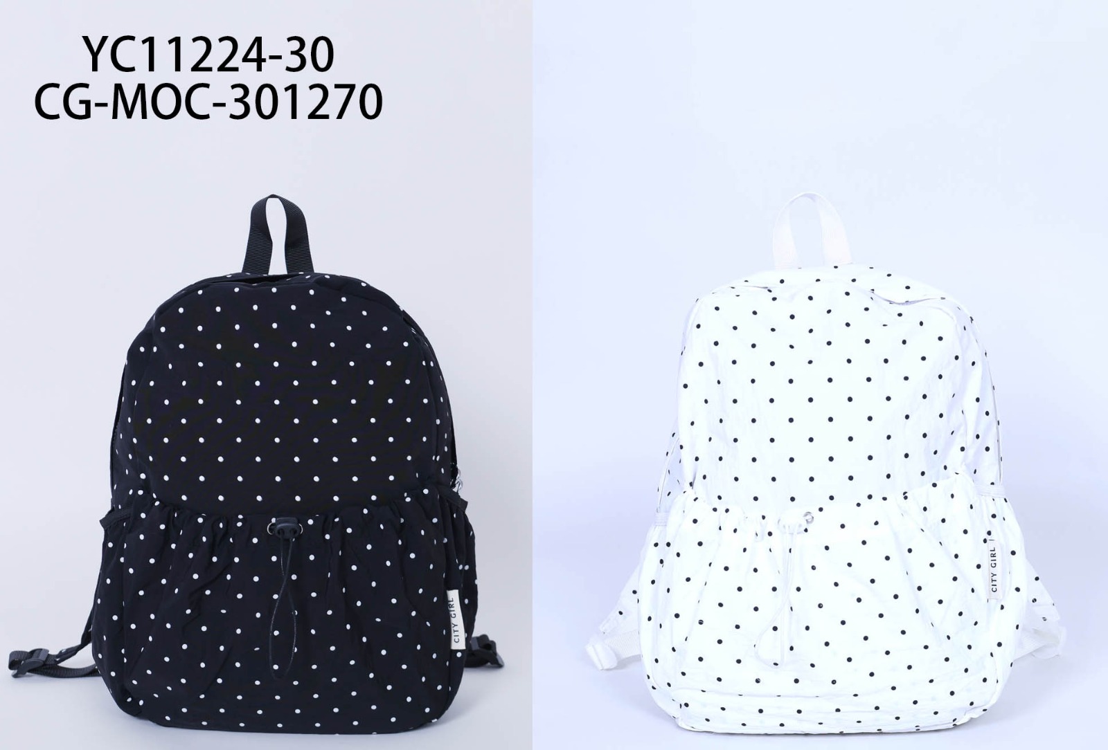 MOCHILA "LUNARES", 2 COLORES CITY GIRL YC11224-30*100